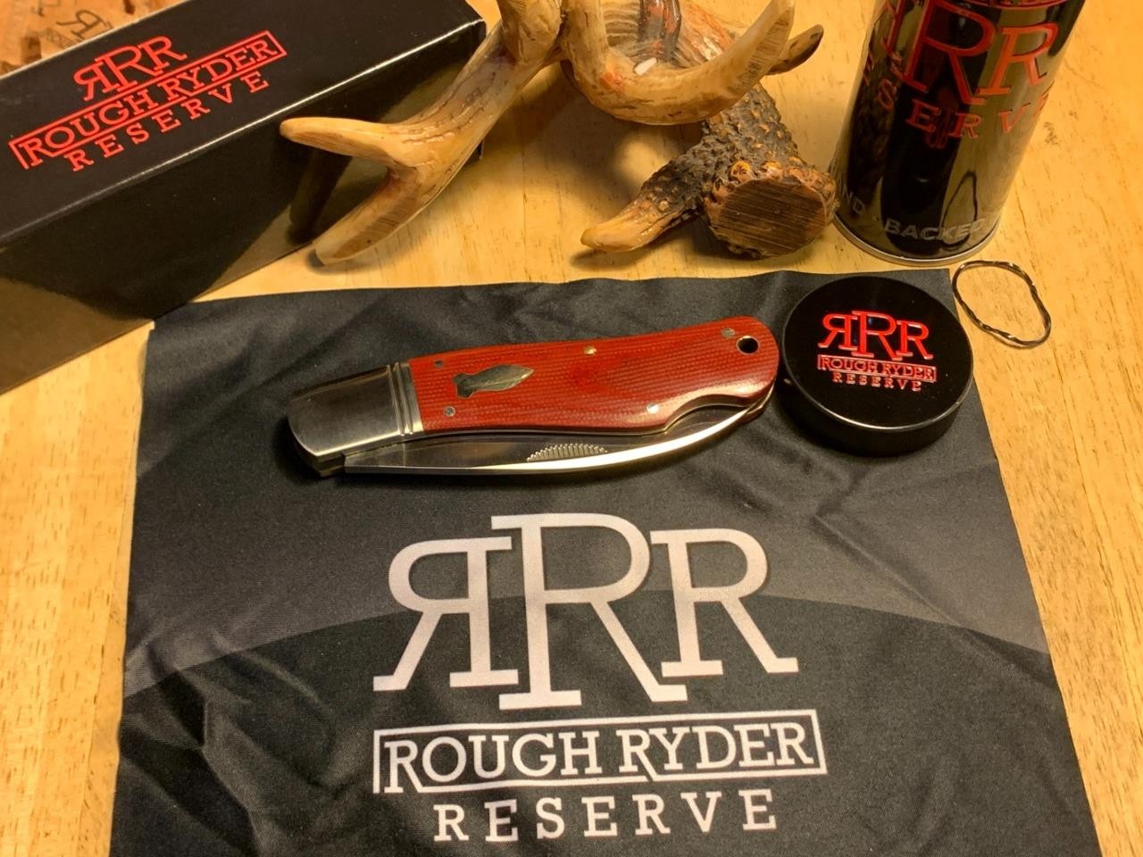 Rough Ryder Reserve Red Canvas Micarta Folder 4 1/2