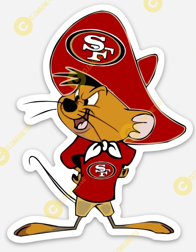 San Francisco 49ers STICKER - Speedy Gonzales SF Nation CMC Purdy Deebo 
