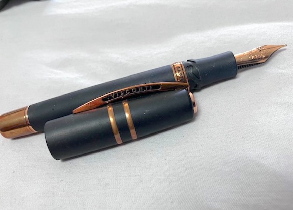 Visconti Homo Sapiens Bronze Age Lava Fountain Pen With 18K Broad CSI Nib Visconti Homo Sapiens Bronze Age Lava Fountain Pen With 18K Broad CSI Nib
