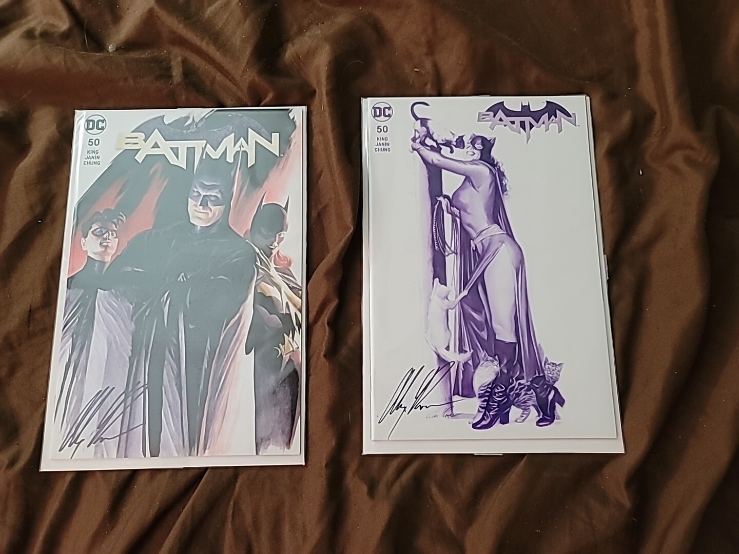 Batman #50 Alex Ross Variant SDCC SIGNED SET OF 2, LTD TO 100. NM/ NM+ W/COA 