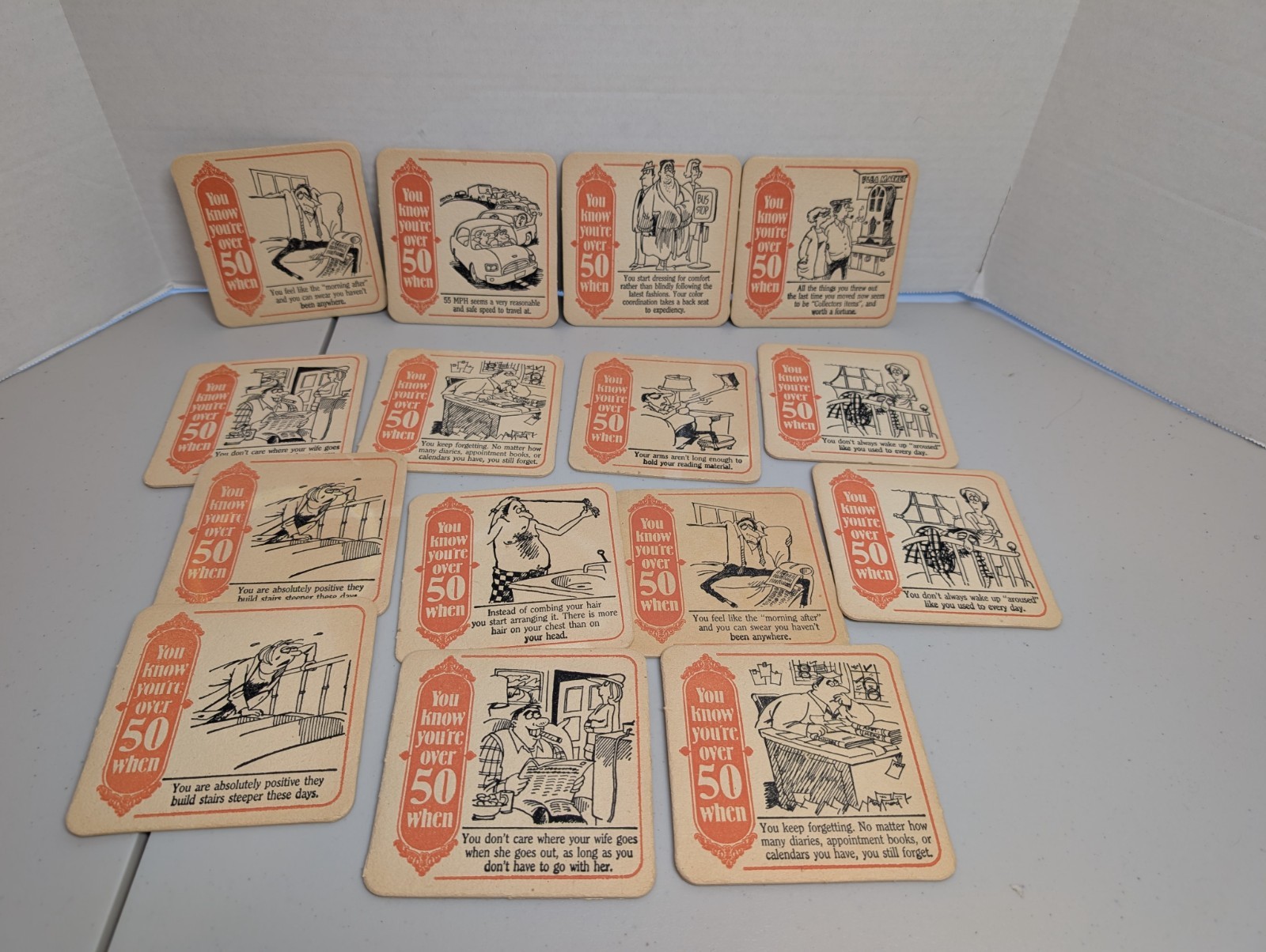 VTG 1989 Funny Coasters You Know Your Over 50 When VTG 1989 Funny Coasters You Know Your Over 50 When