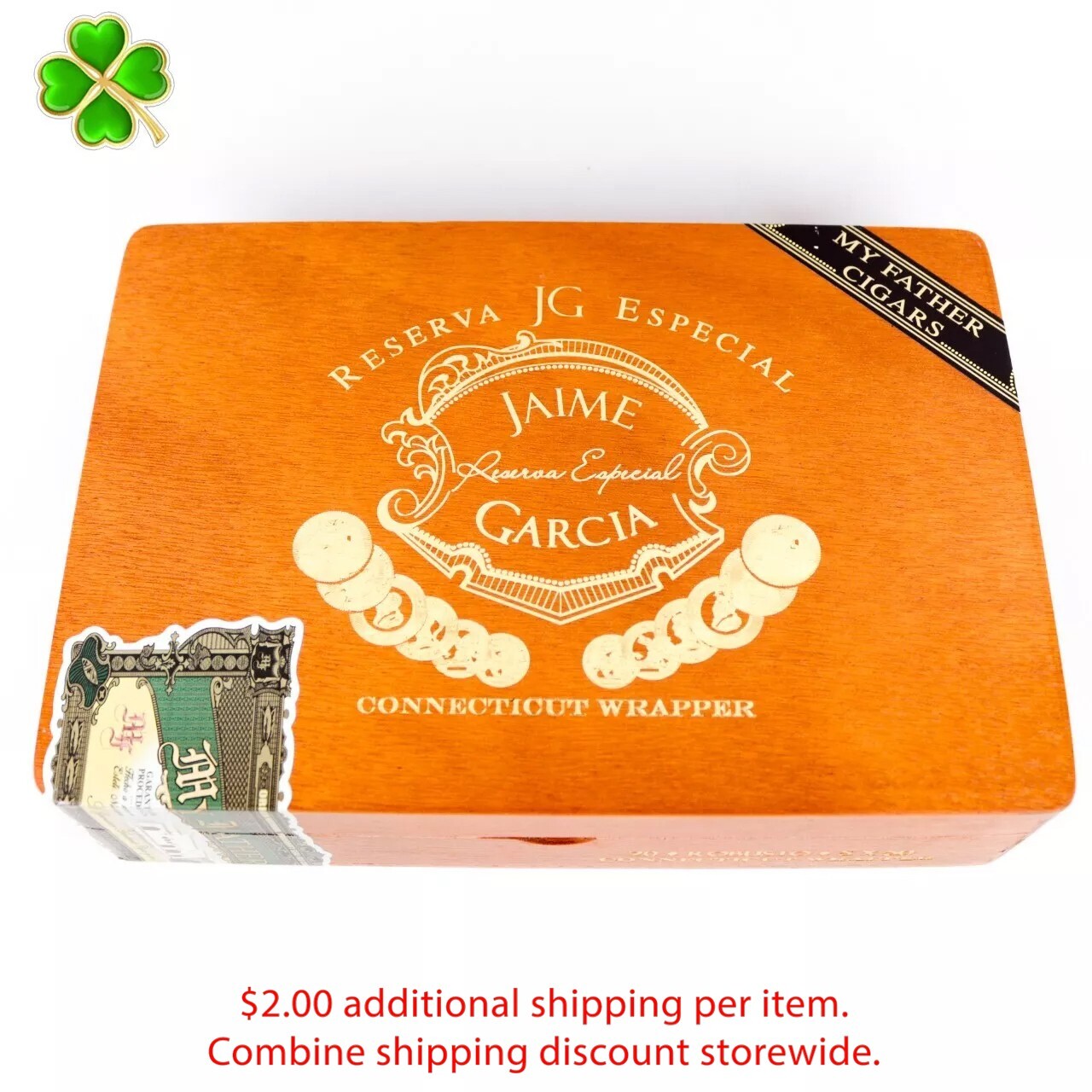 Jaime Garcia Robusto Connecticut Empty Wood Cigar Box 8.5\