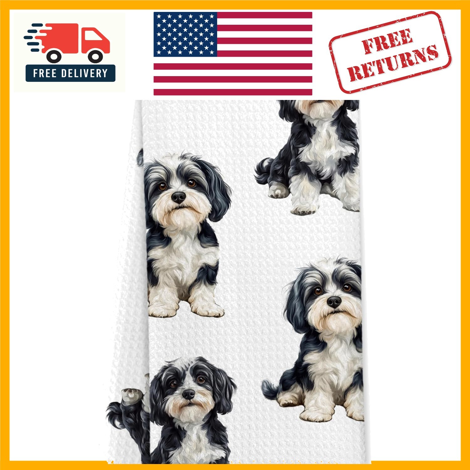 Charming Havanese Kitchen Towels - Perfect Home Decor & Dog Lover Gift, 16x24