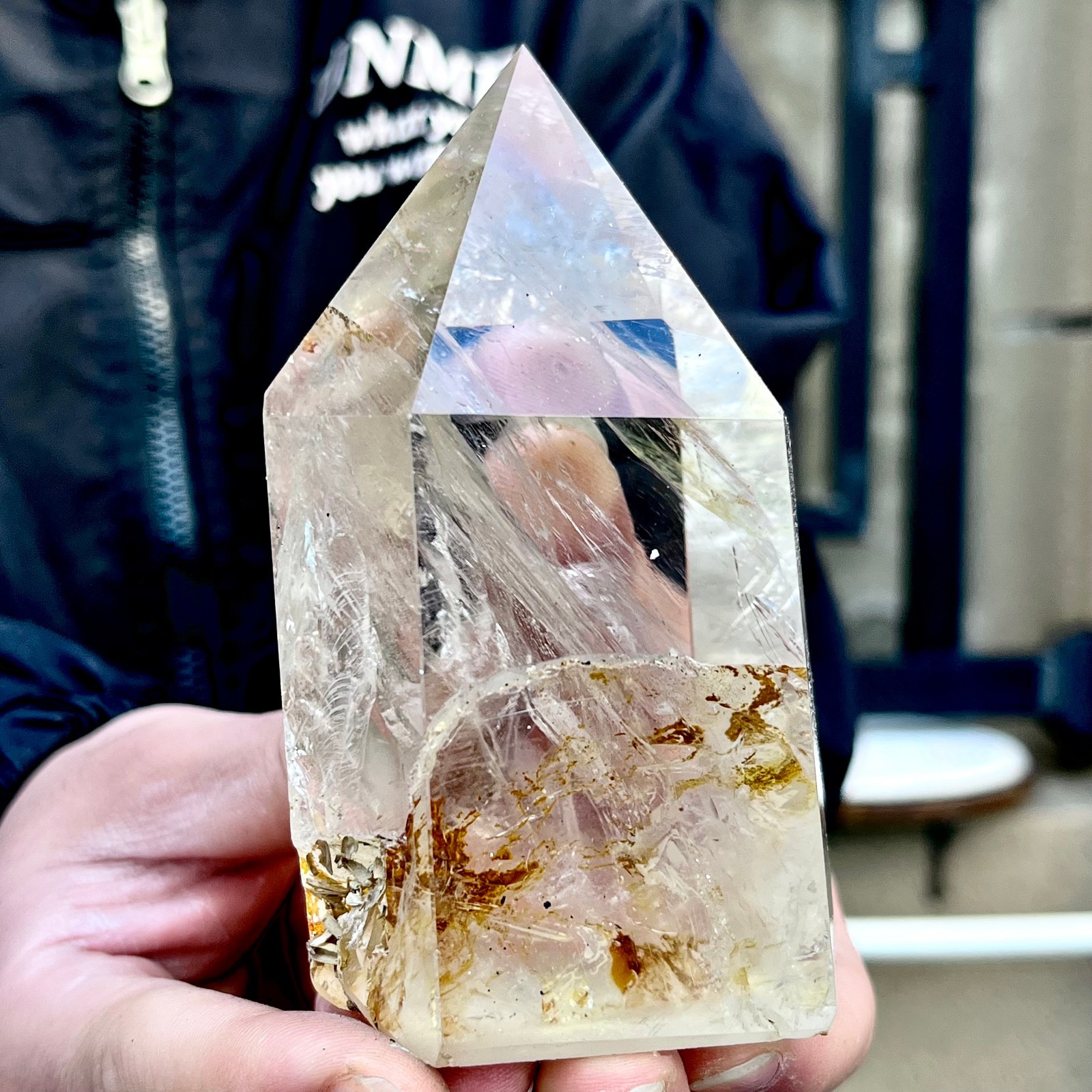 1.21LB Natural white crystal square pointed column quartz crystal spiritual heal