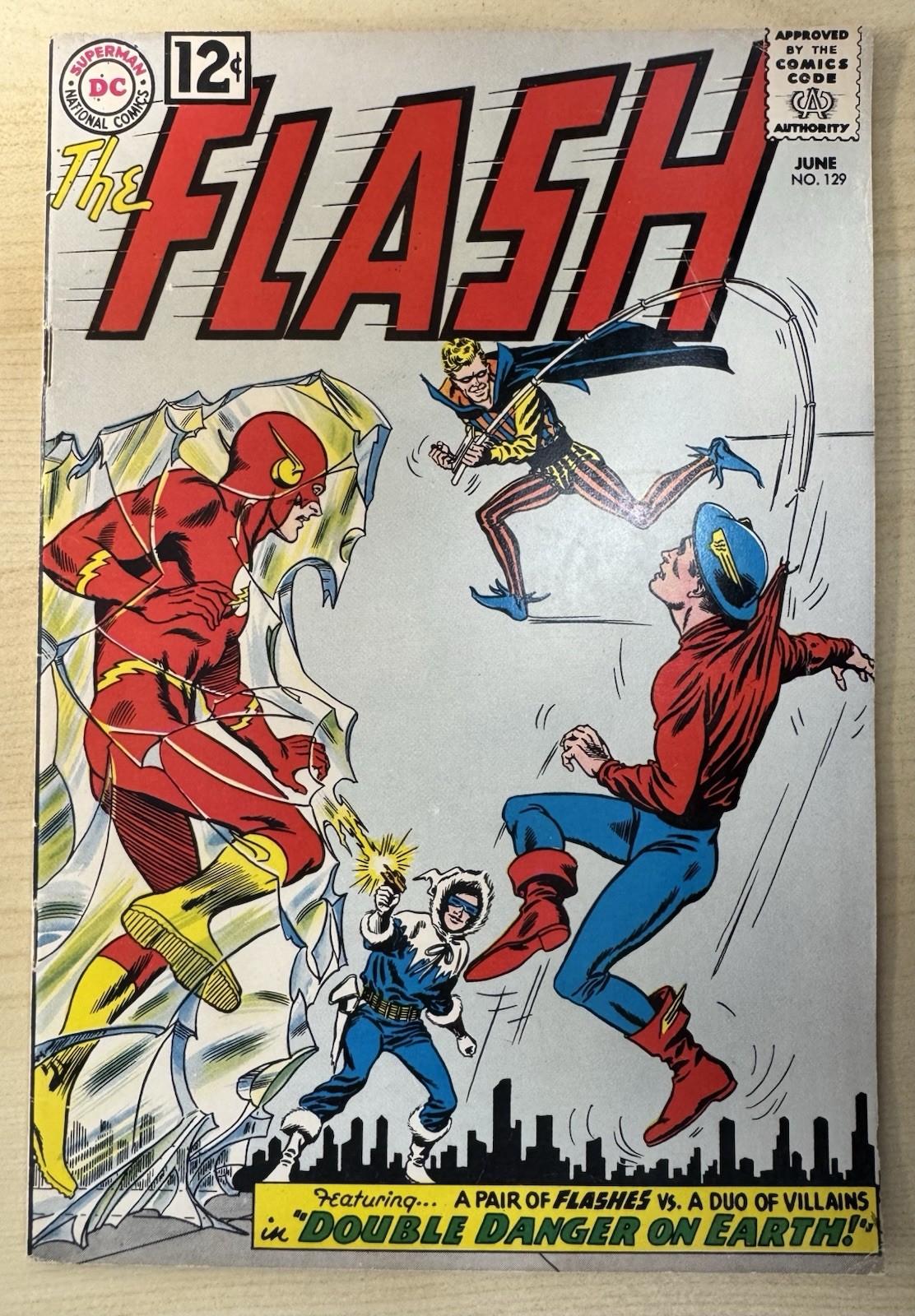 The Flash #129 DC Comics 1962 🔑 1st Silver Age JSA, 2nd Golden Age Flash In SA The Flash #129 DC Comics 1962 🔑 1st Silver Age JSA, 2nd Golden Age Flash In SA