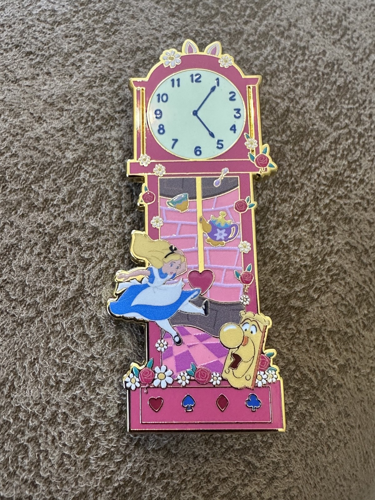 disney grandfather clock blind box pin alice in wonderland