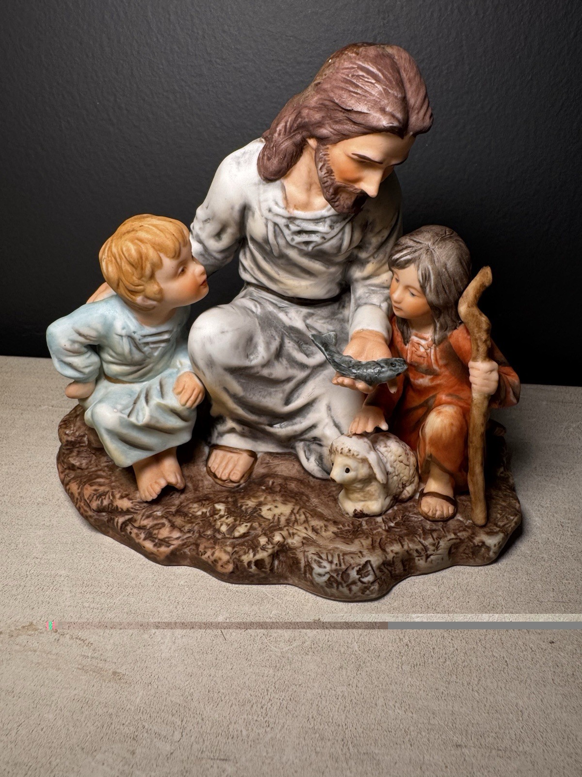 Vintage Homco The Fisherman Jesus & Children Masterpiece Porcelain 1983