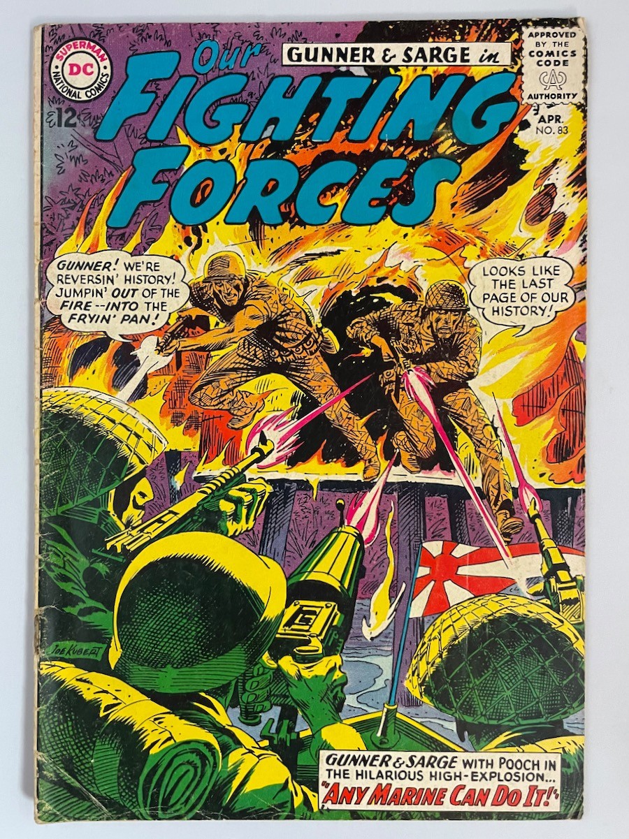 Our Fighting Forces 83 Joe Kubert War Comic Silver Age Marines, DC Comics, 1964 Our Fighting Forces 83 Joe Kubert War Comic Silver Age Marines, DC Comics, 1964