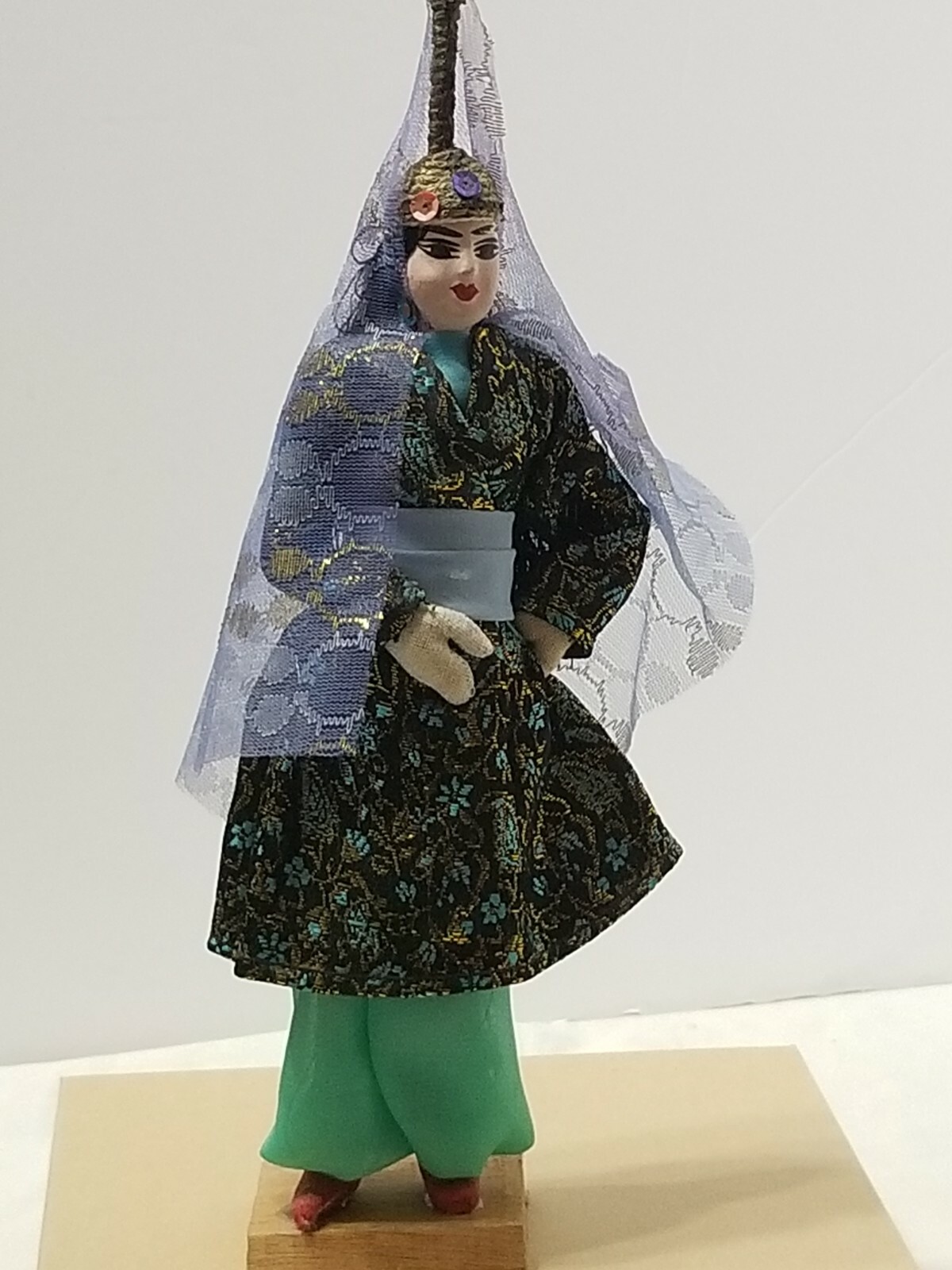 VINTAGE HANDMADE MONGOLIAN WOMAN FIGURINE 11