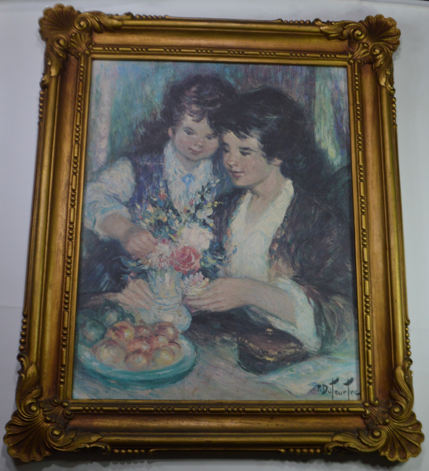 Large Vintage Syroco Ornate Gold MCM #3331 1978 Framed Wall Print 30\