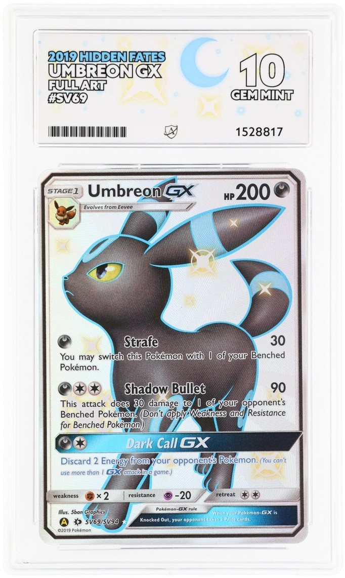 ACE 10 Umbreon Gx SV69/SV94 Hidden Fates Gem Mint Pokemon