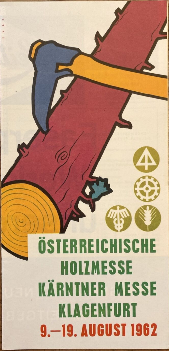 KARNTNER HOLZMESSE KLAGENFURT - 9 19 AUGUST 1962 - VINTAGE BROCHURE