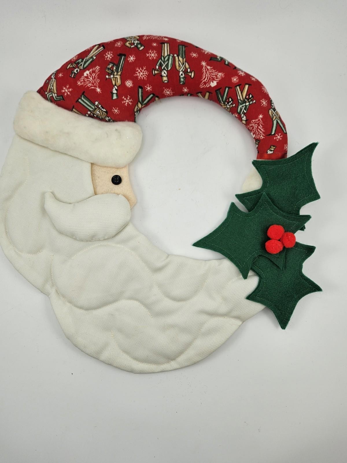 Vintage Handmade Santa Moon Christmas Door Wall Hanging Holiday Decor Vintage Handmade Santa Moon Christmas Door Wall Hanging Holiday Decor
