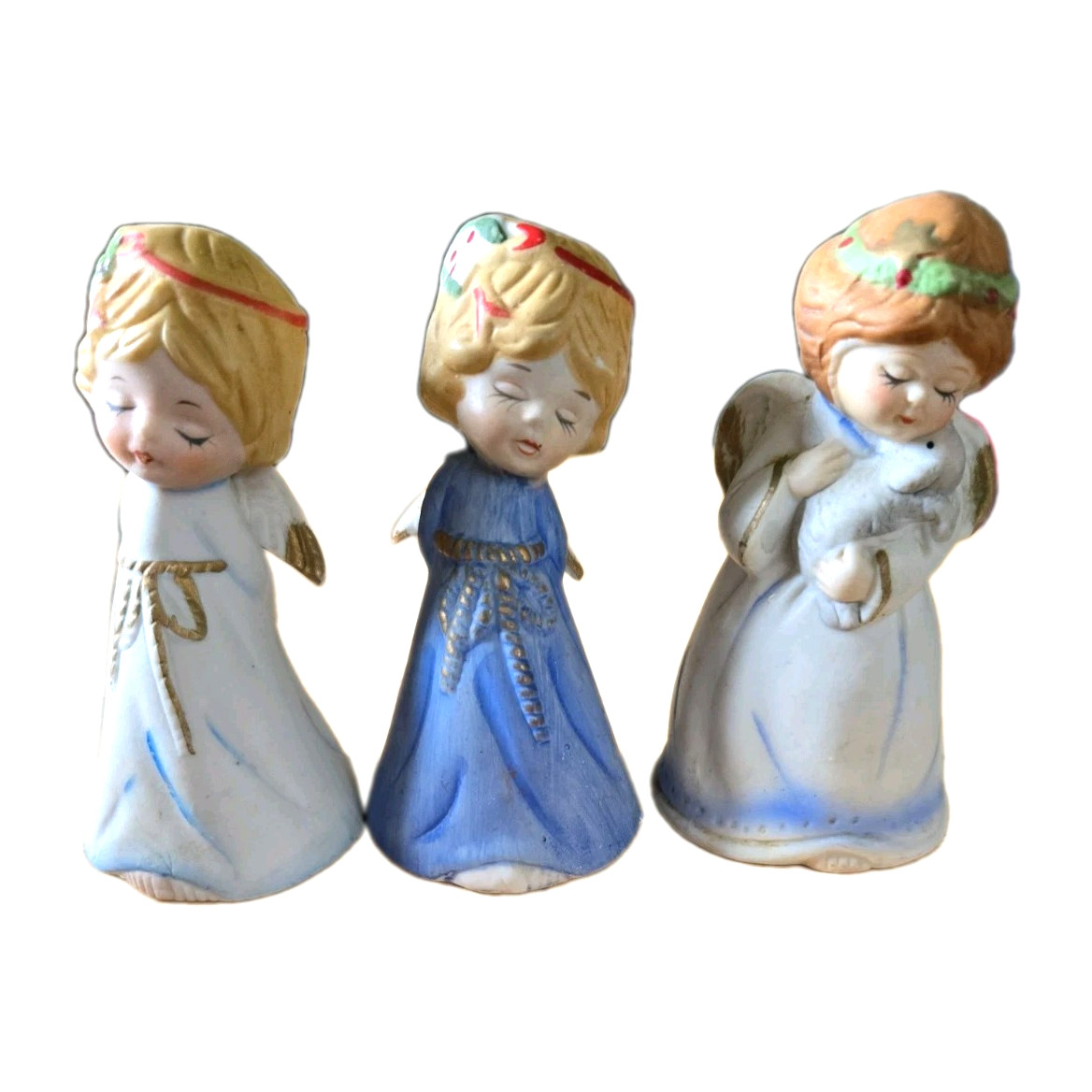 Vintage 1978 Jasco Taiwan Merri-Bells Angels Set Of Three.