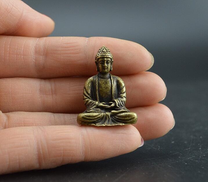 Chinese pure brass Sakyamuni Buddha small statue #2