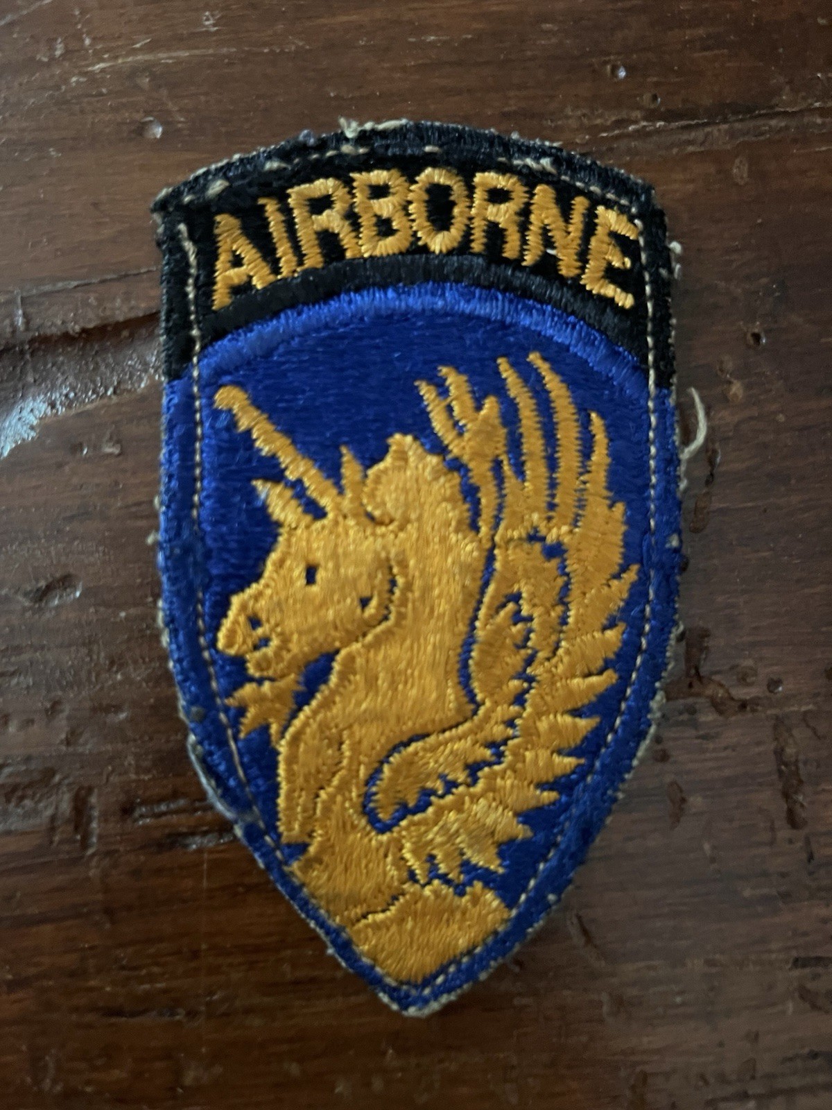 ORIGINAL PERIOD WWII WW2 US ARMY 13TH AIRBORNE PARATROOPER DIVISION BLUE BORDER