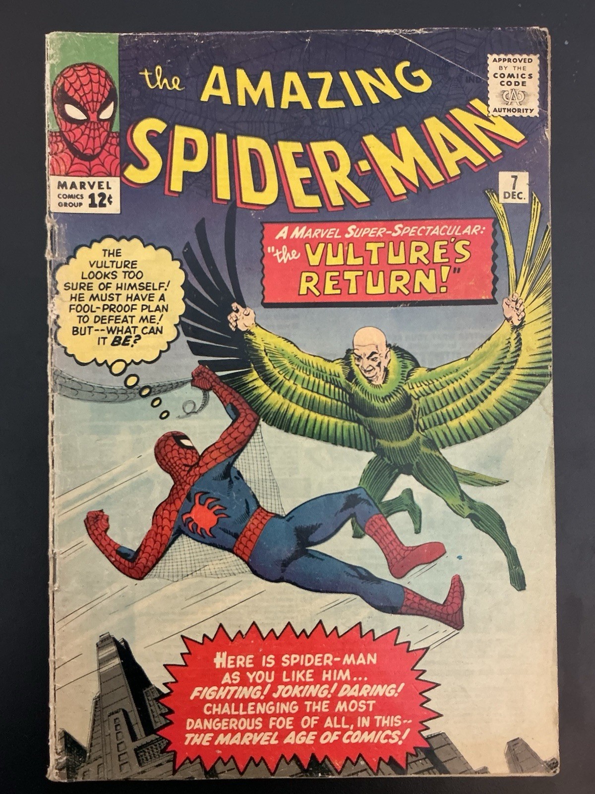 Amazing Spider-Man #7 GD/VG 3.0 2nd Vulture Stan Lee Steve Ditko (Marvel, 1963)