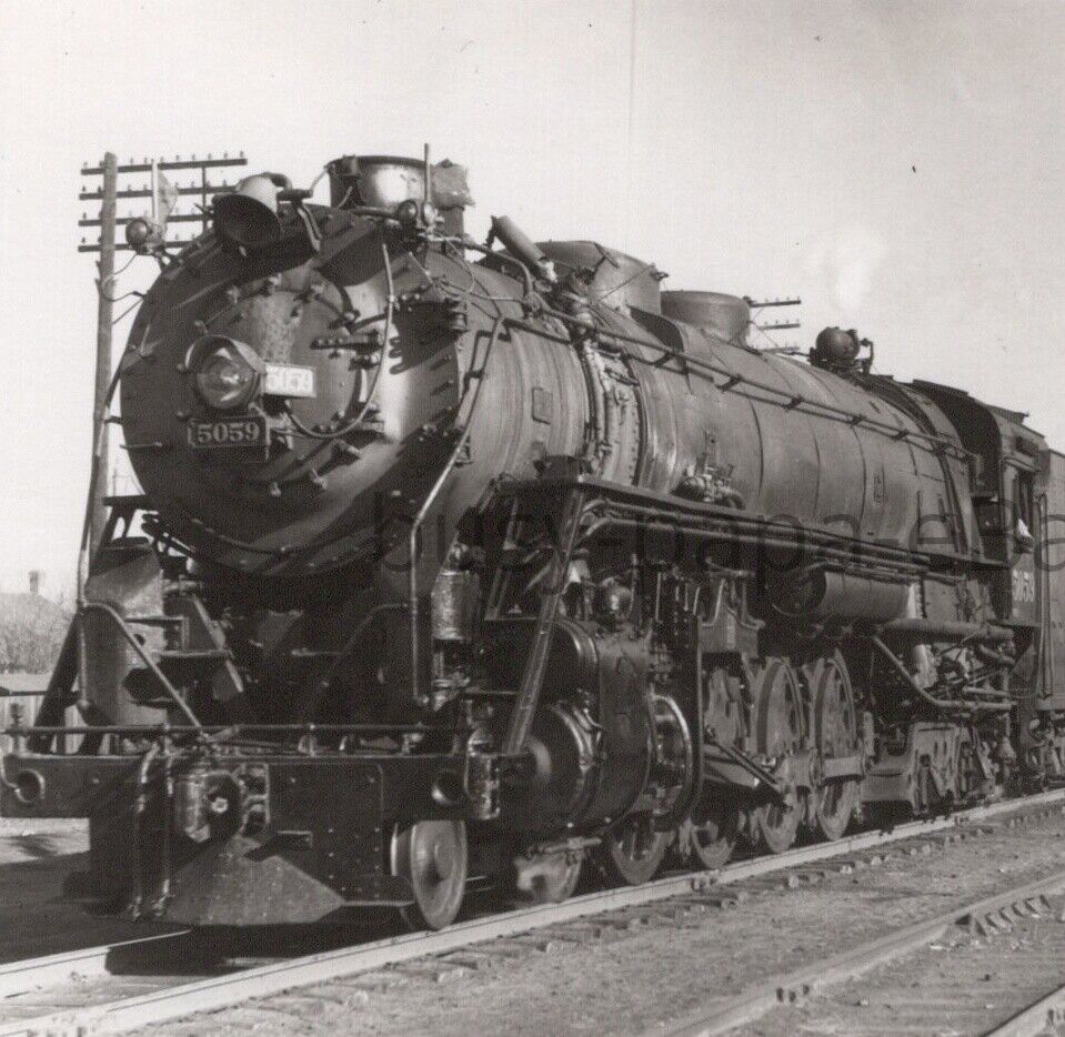 1948 RPPC Rock Island Lines Locomotive 4-8-4 No 5059 Denver Colorado Postcard