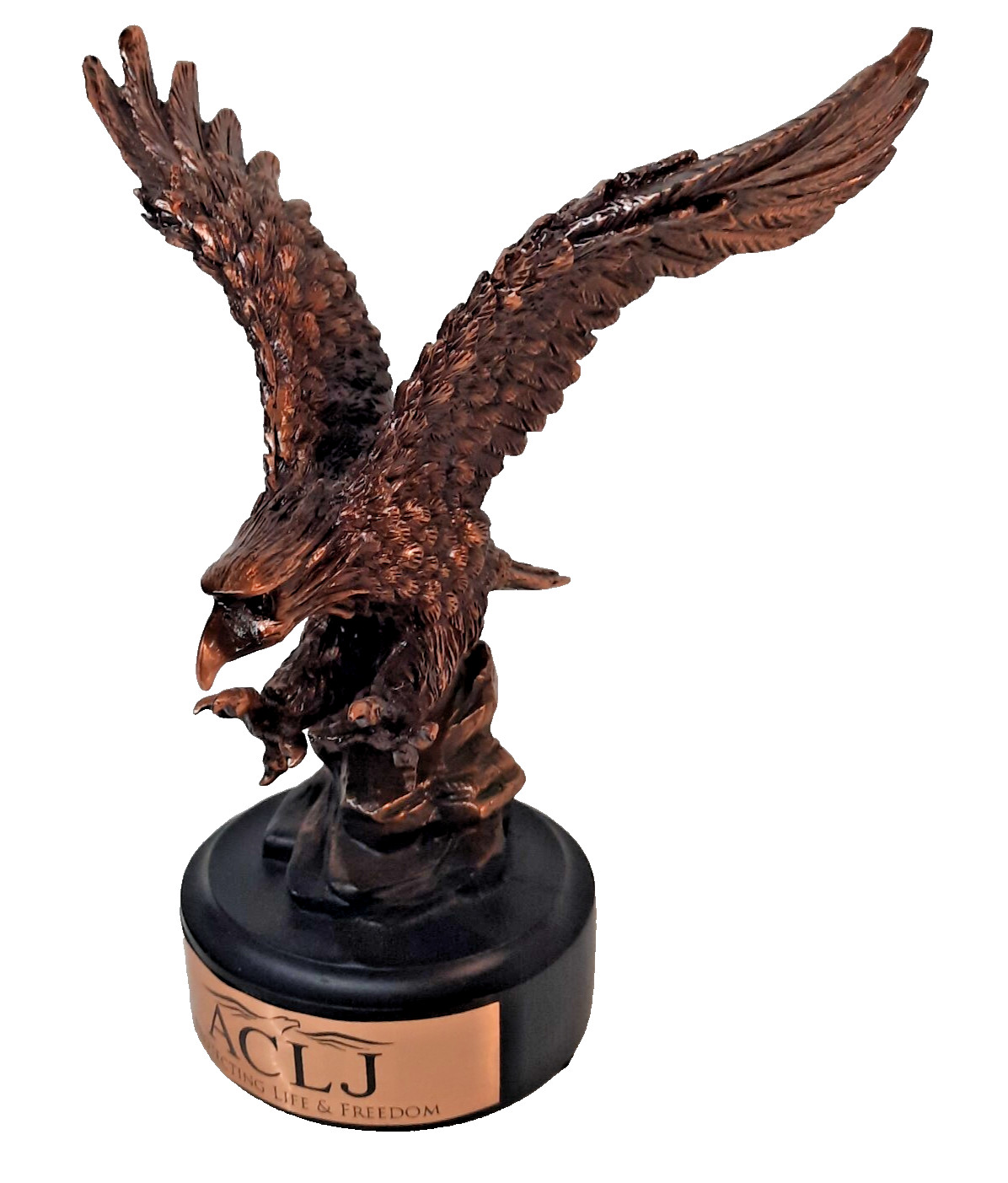 American Bald Eagle Open Wings Bronze Electroplated Resin Statue Decor ACJL American Bald Eagle Open Wings Bronze Electroplated Resin Statue Decor ACJL