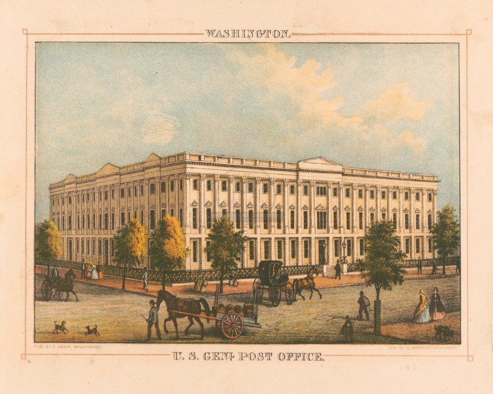 Washington US General Post Office 1859 to 1863 8x10 Print HT51341583