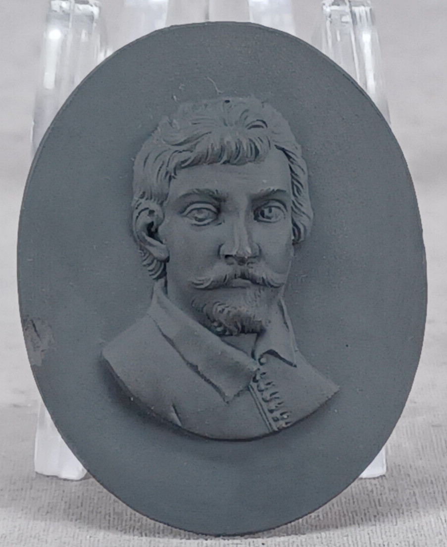 Wedgwood Annibale Carracci Black Basalt Portrait Medallion Plaque C.1780-1795 Wedgwood Annibale Carracci Black Basalt Portrait Medallion Plaque C.1780-1795