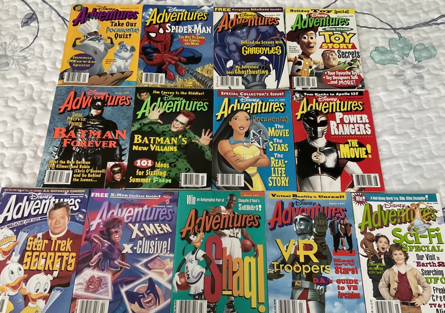 Disney Adventures Magazine Vintage 1995  Lot of 13 Issues/Used