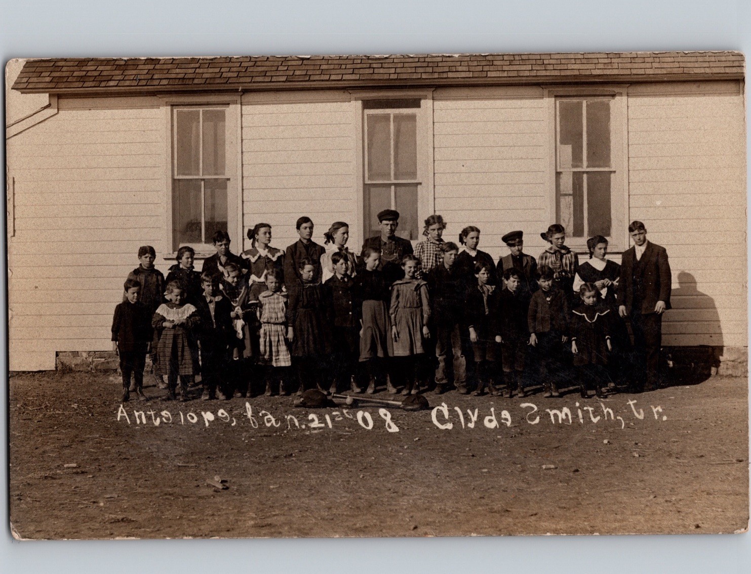 RARE c1908 ANTELOPE NEVADA NV School Class NYE COUNTY GHOST TOWN RPPC Real Photo