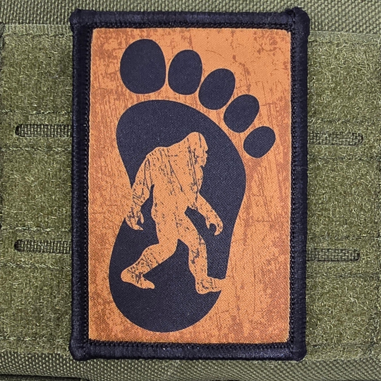 Bigfoot Sasquatch Patch 2x3 Moral Tactical Military Army USA Flag Hook & Loop