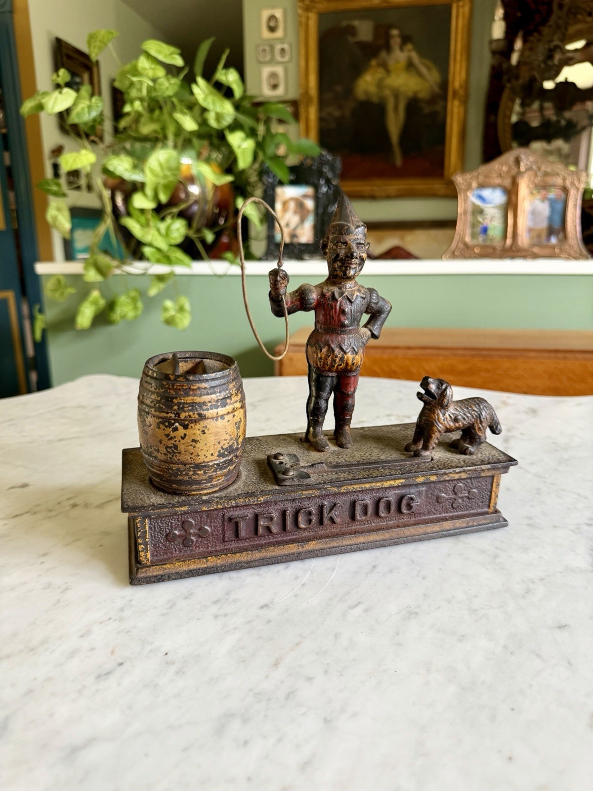 19th Century Cast Iron Trick Dog Bank