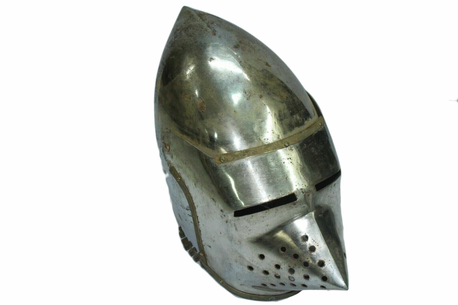Vintage Reproduction Medieval Barbuta Helmet Knight Warrior Armoury Halloween