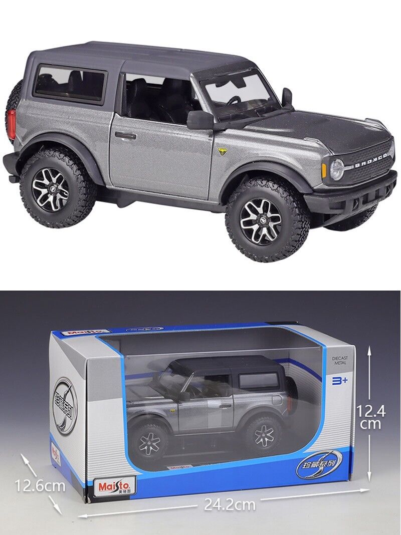 MAISTO 1:24 2021Bronco Badlands Alloy Diecast Vehicle Car MODEL TOY Gift Collect