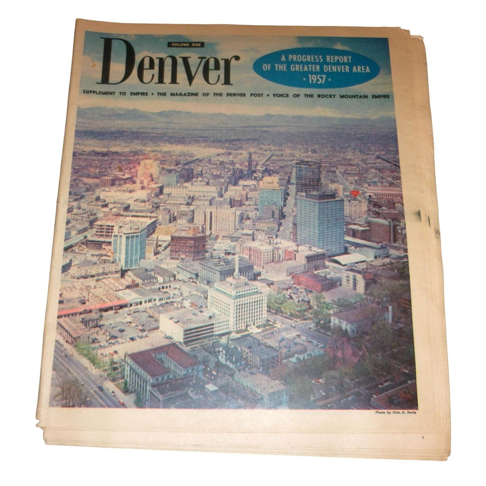 Vintage 1957 Denver Post Empire Supplement Progress Report Local History Photos