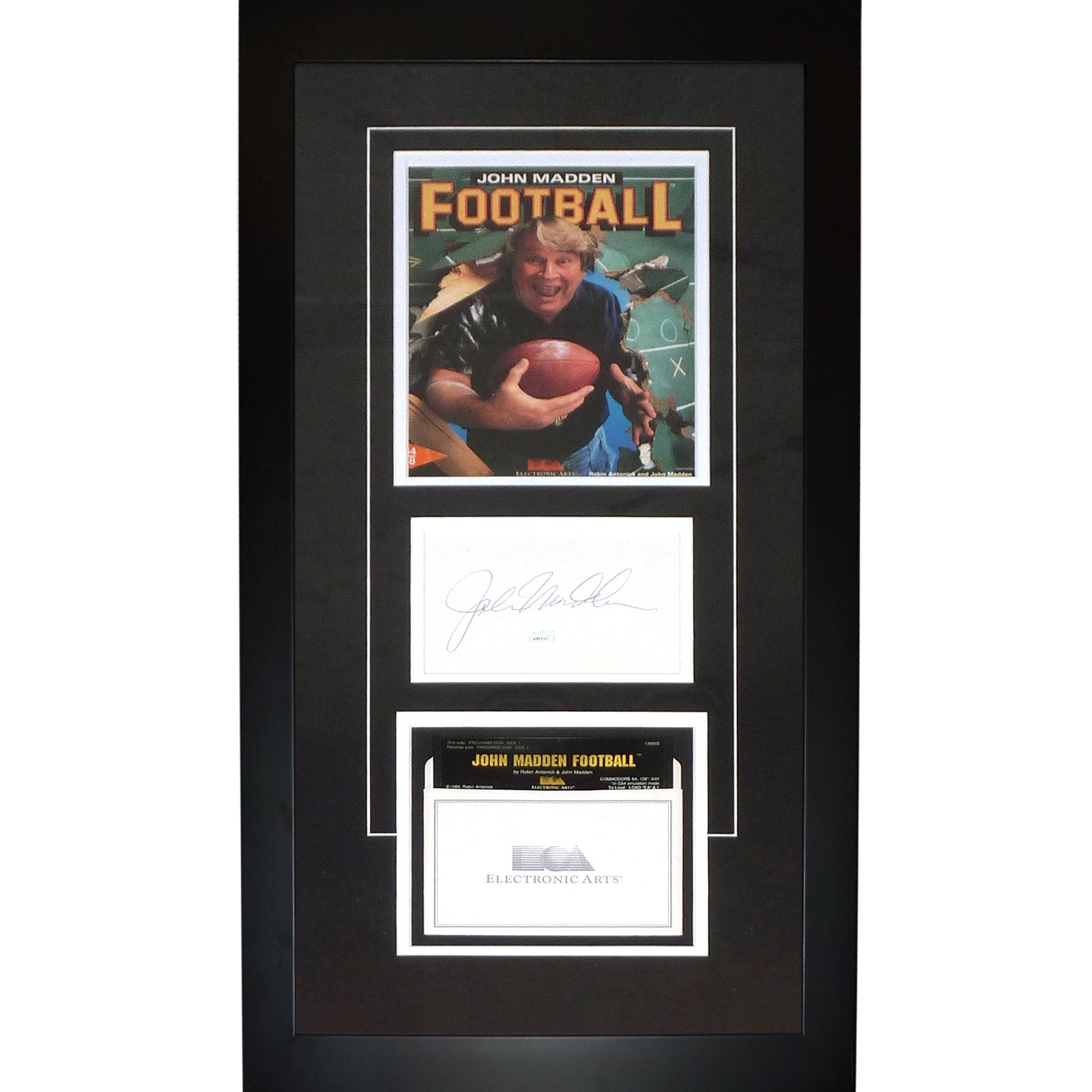 John Madden Autographed Oakland Raiders Deluxe Framed piece with Original John M John Madden Autographed Oakland Raiders Deluxe Framed piece with Original John M