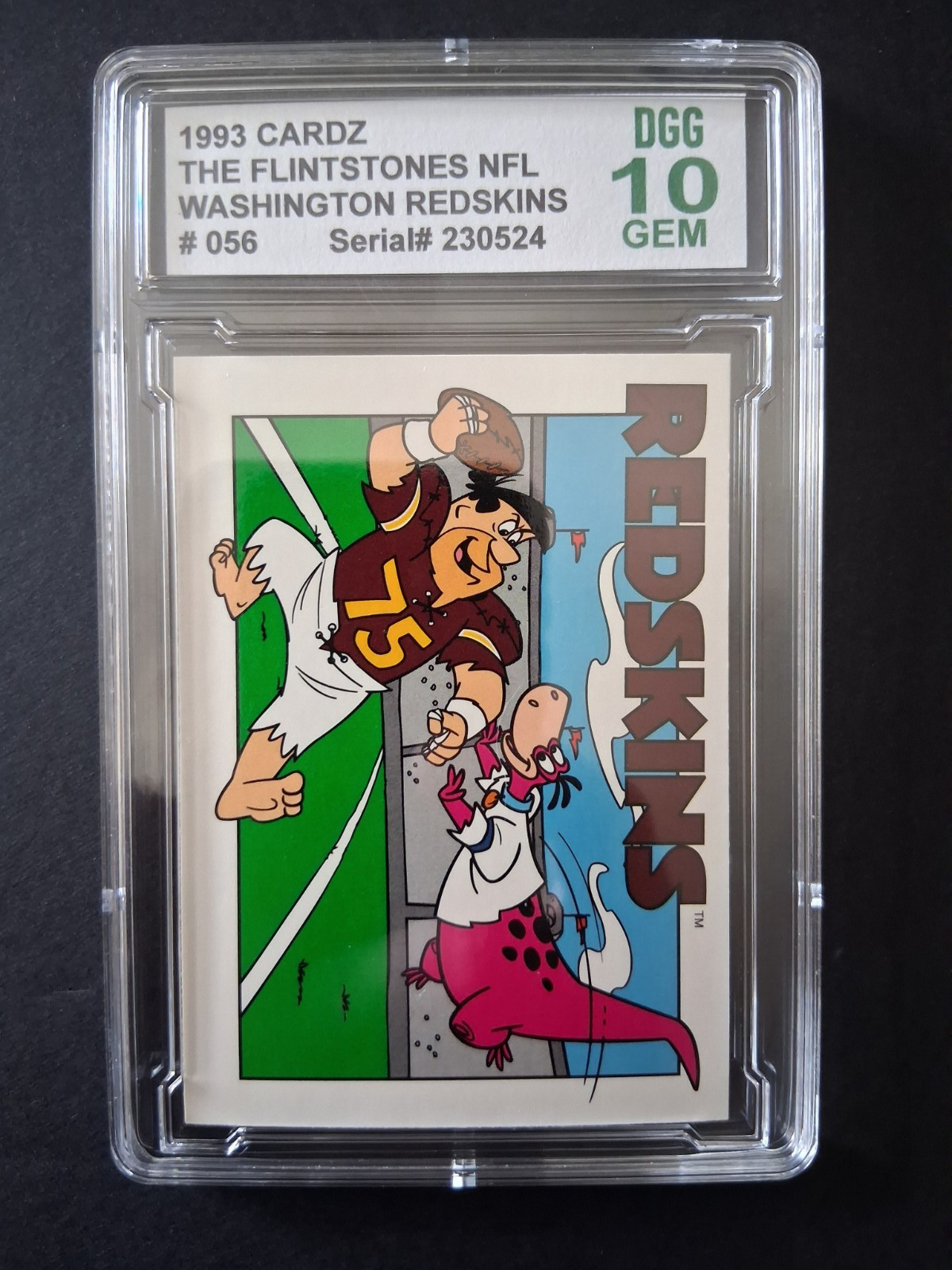 1993 CARDZ Flintstones NFL Washington Redskins # 056 DGG Graded 10 GEM