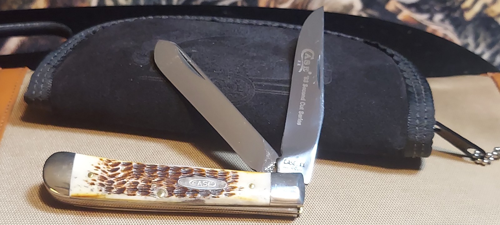 1983 Case Xx Second Cut Stagg Trapper Wth New Grind Blades. N/M Condition 1983 Case Xx Second Cut Stagg Trapper Wth New Grind Blades. N/M Condition