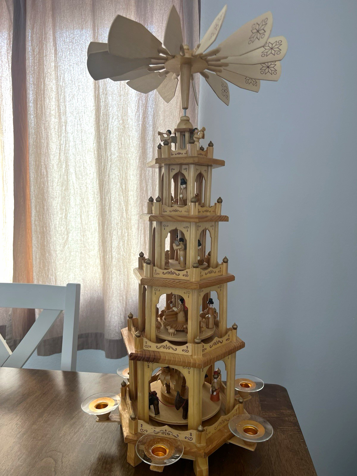 Wooden Christmas Pyramid - gently used working condition