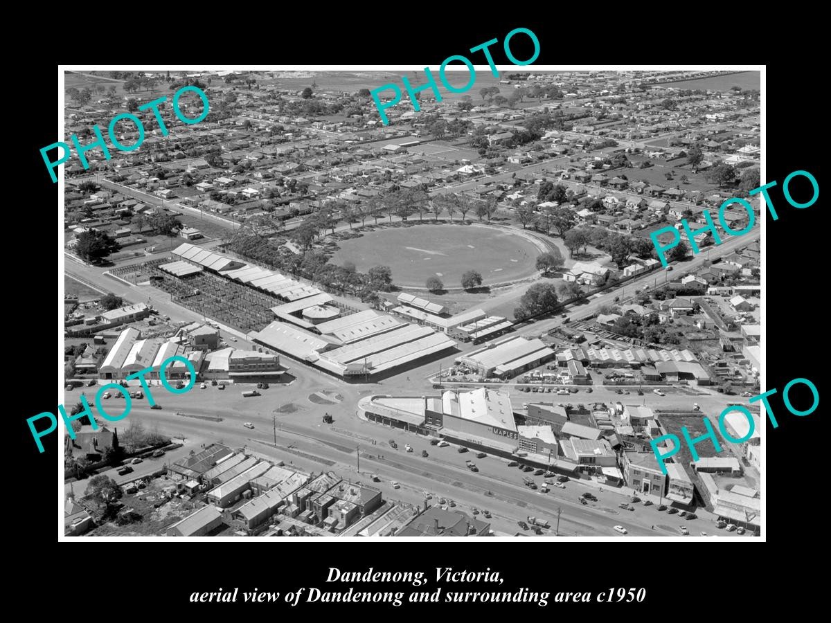Dandenong Victoria Aerial View & Surrounds c1950 Large Historic Old Photo