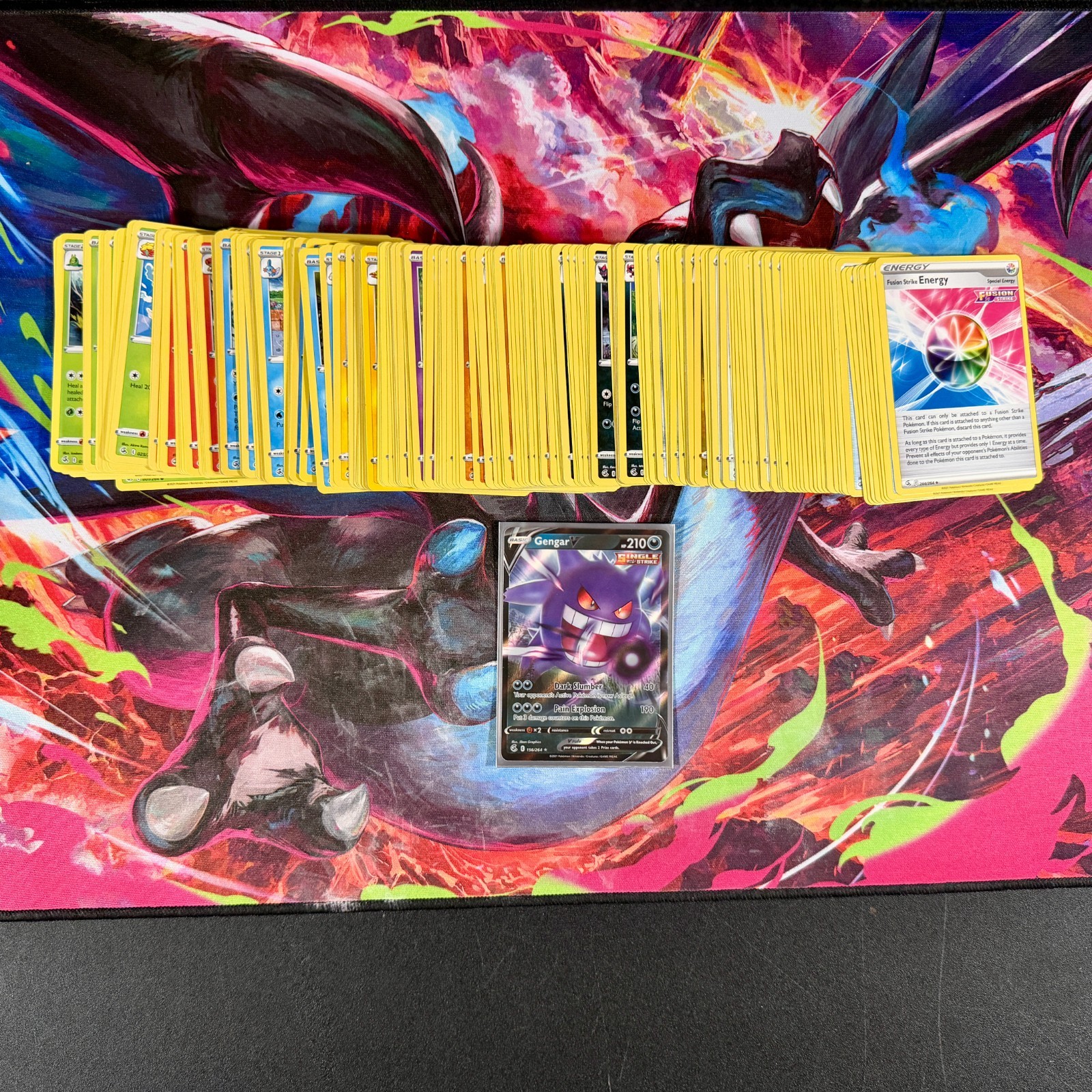 Pokemon TCG Fusion Strike - Complete Base C/UC/R Set - 217 Cards NM + Ultra Rare