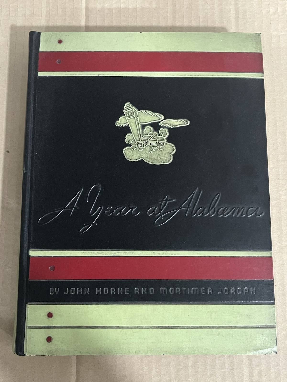 1935 University of Alabama Corolla Yearbook Paul Bear Bryant W/ Rose Bowl Insert