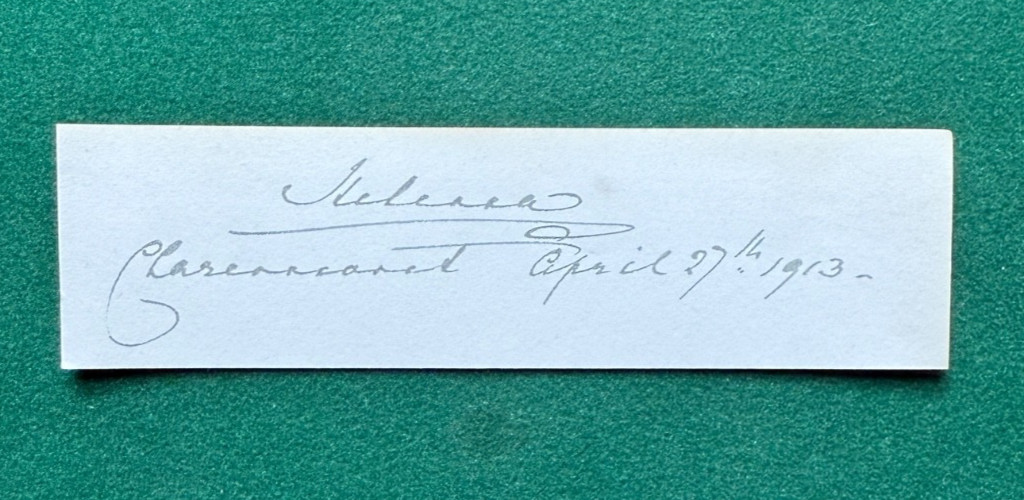 Princess Helena Schleswig-Holstein Claremont 1913 Antique Royal Signature Princess Helena Schleswig-Holstein Claremont 1913 Antique Royal Signature