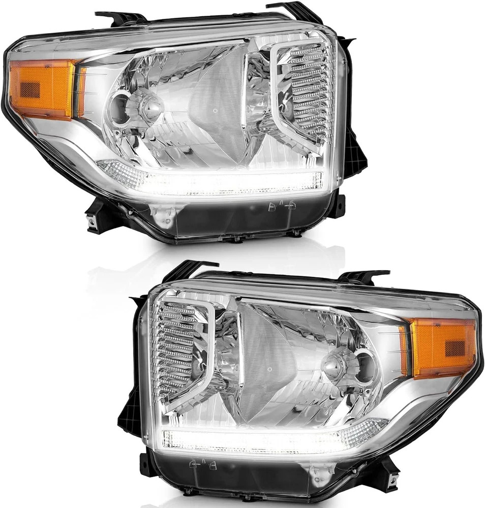 Halogen Headlights Assembly for 2014-2021 Toyota Tundra Headlight Assembly Pair 