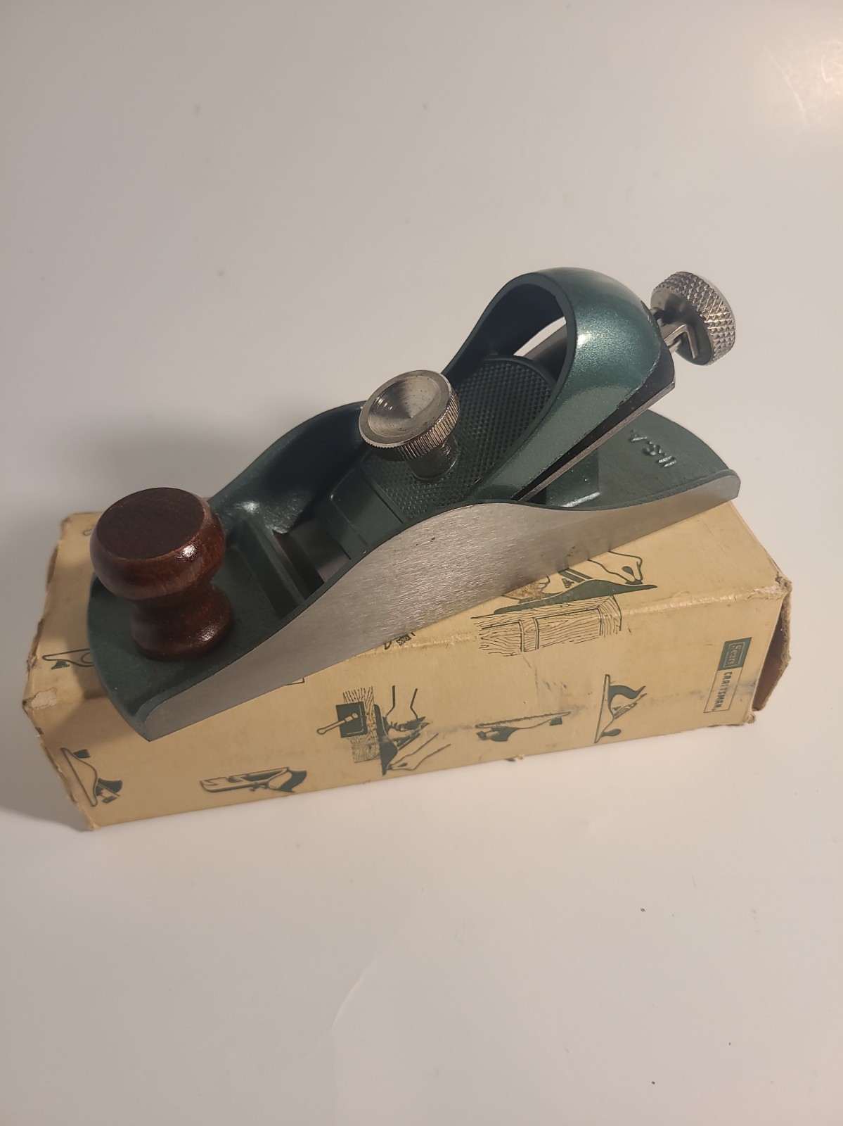 Vtg Sears Craftsman #37051 Block Plane with Box and Instructions Made In USA
