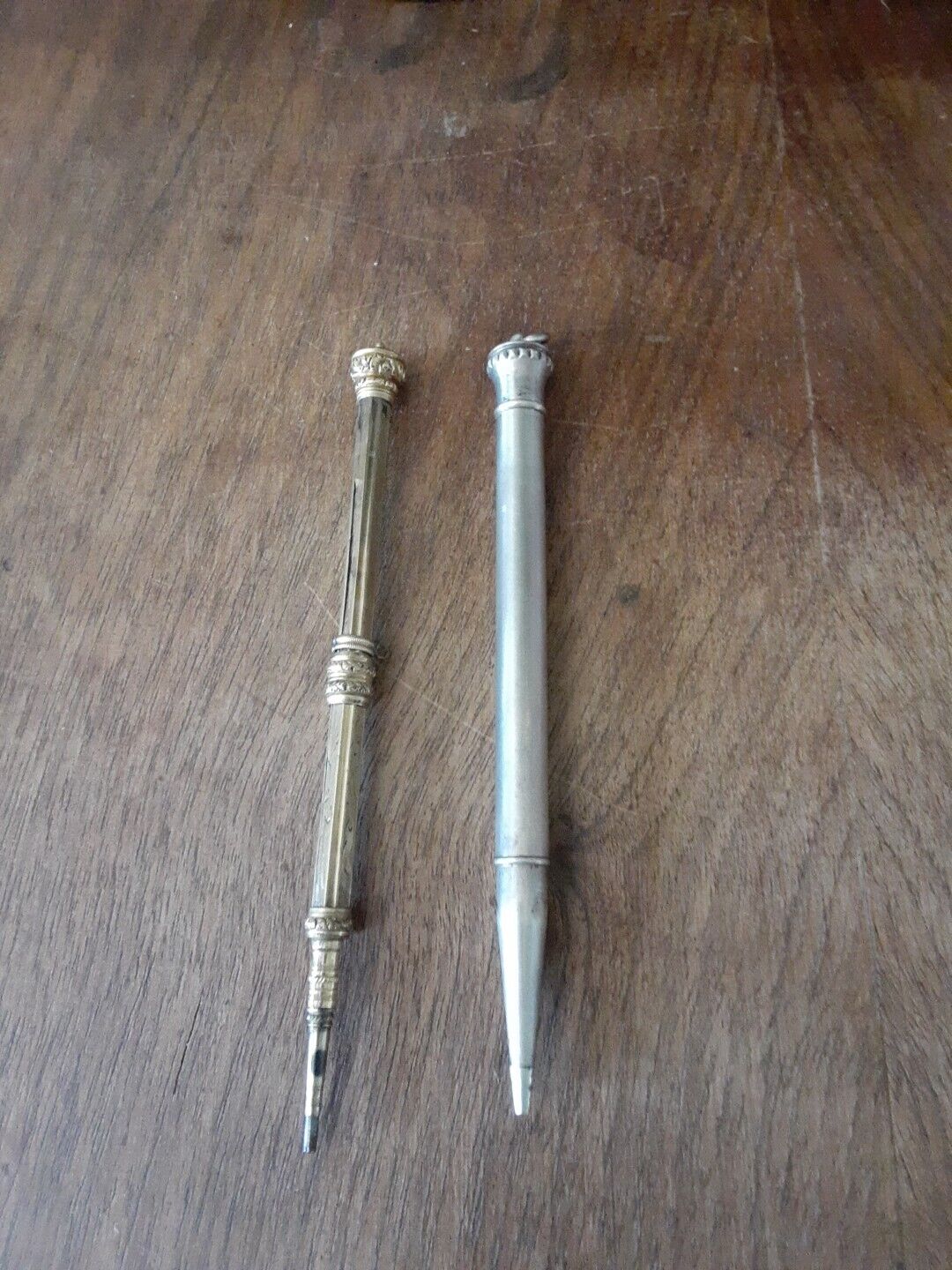 Antique Mechanical Pencils, 2, One Gold Filled, One Sterling