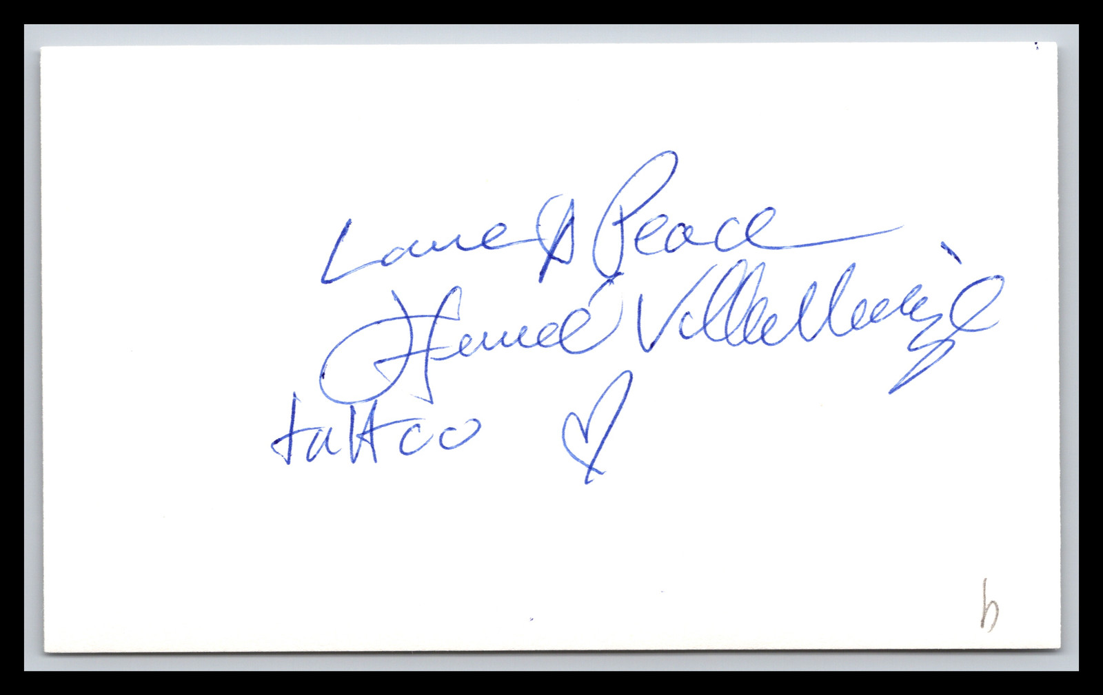 Herve Villecaize - Actor - 3x5 Card - Signed / Autograph (b)