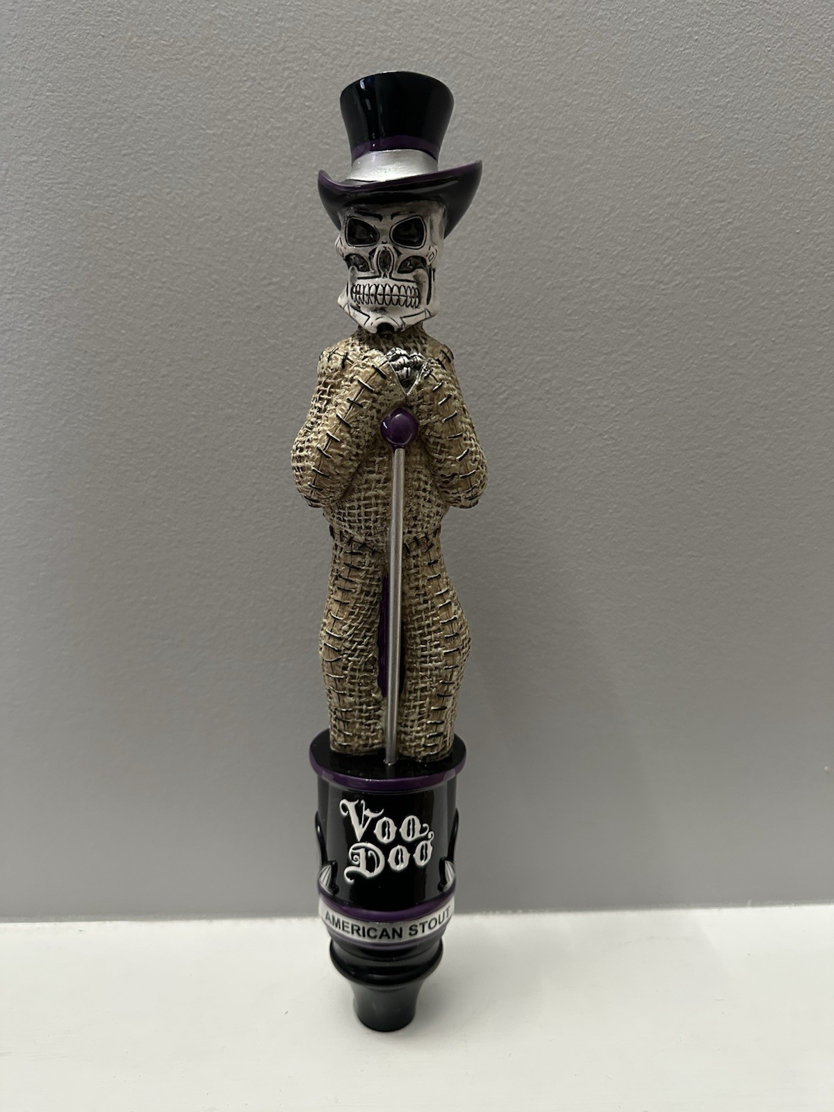 LEFT COAST SKELETON VOODOO DOLL AMERICAN STOUT Tap Handle 