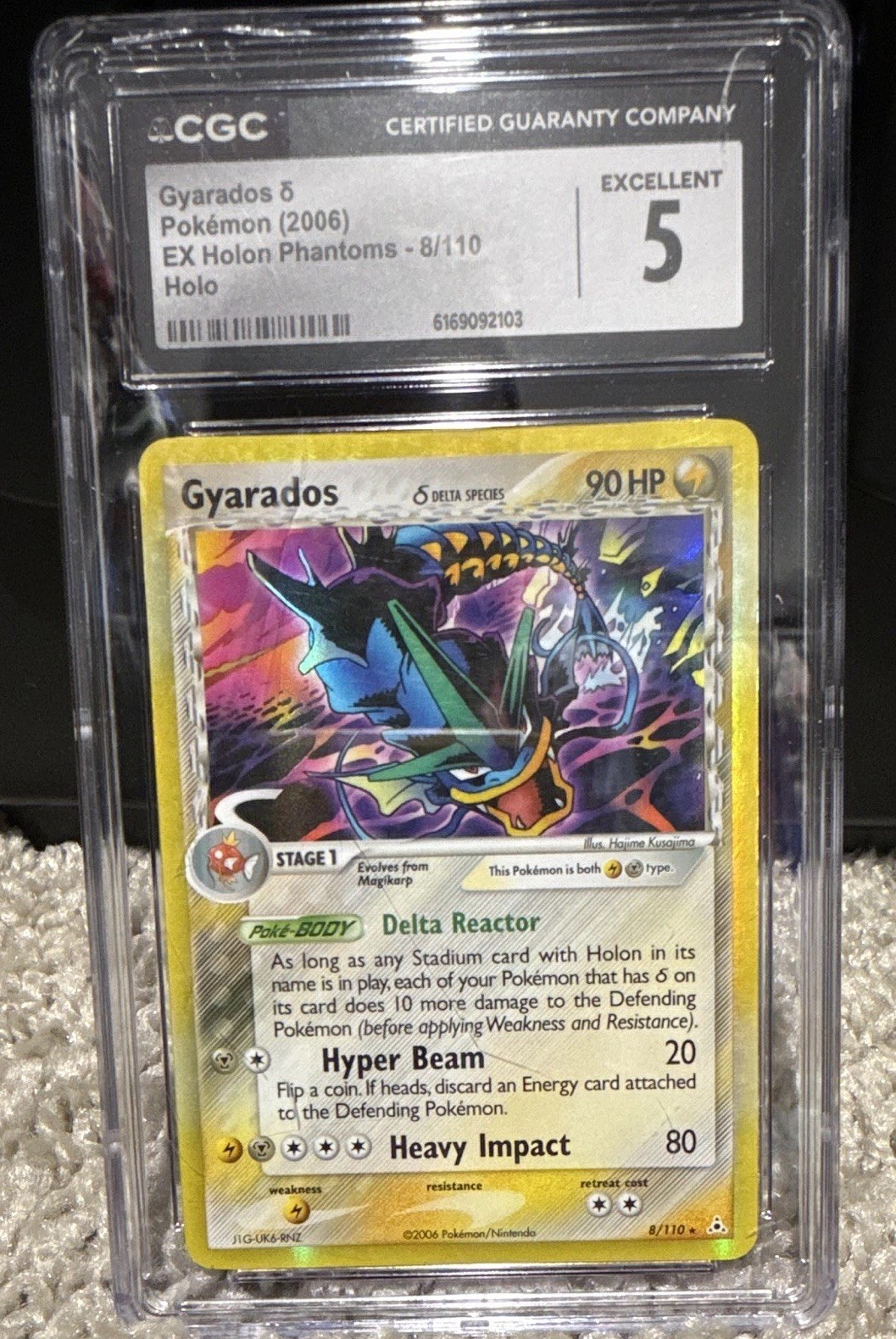 Pokémon Gyarados EX Holon Phantoms 8/110 Holo 2006 CGC 5 Excellent Delta Species