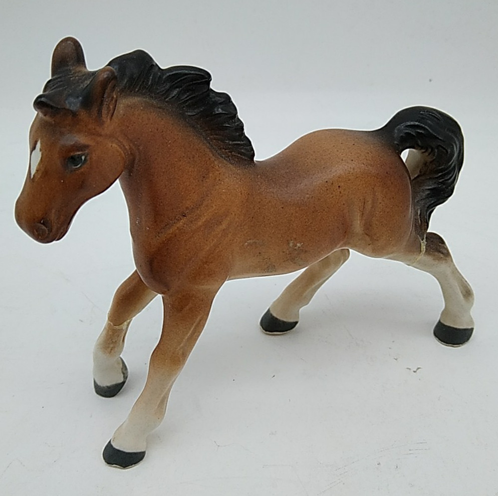 Vintage Japan Ceramic Horse Foal Figurine Mid Century Collectible MCM Norcrest ?