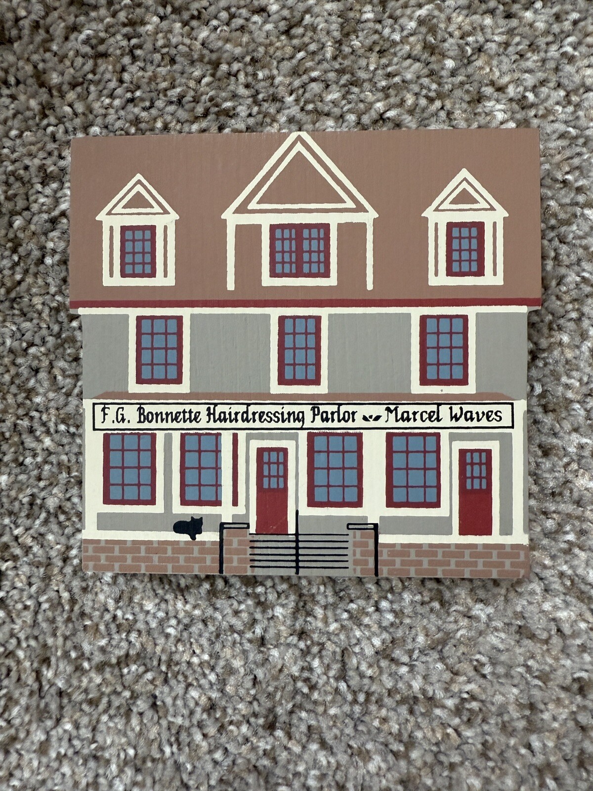 The Cats’ Meow Vintage Wood Village 1989 Series VII HAIRDRESSING PARLOR