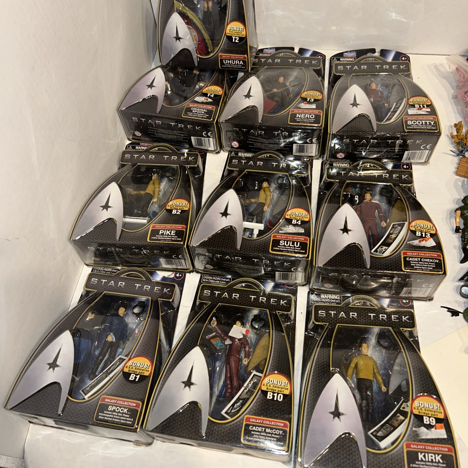 2009 Playmates Star Trek Movie Warp Collection Lot Complete Set Action Figures
