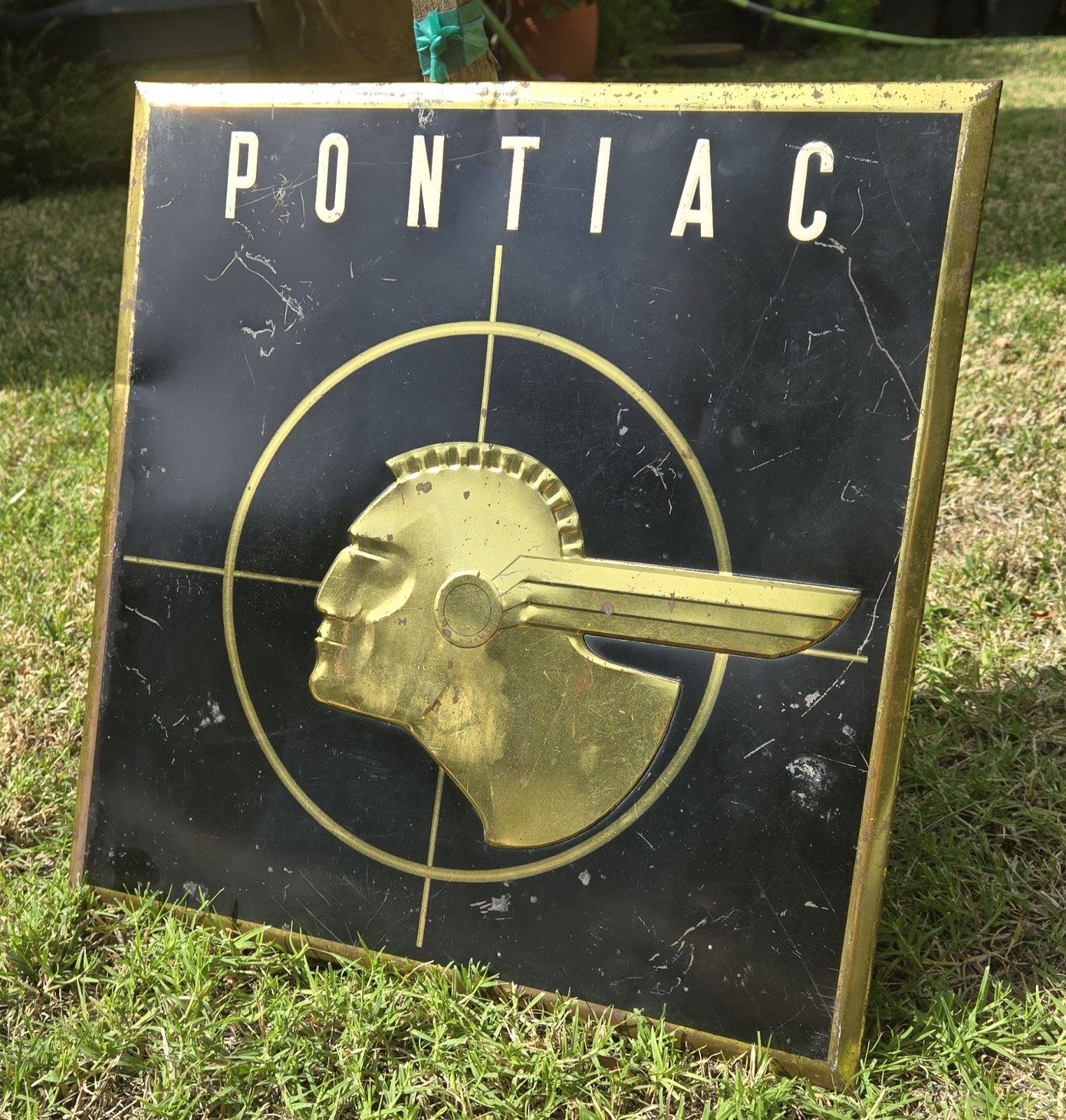 Original Vintage Pontiac Dealership TOC Sign Frank Cavanaugh, Detroit